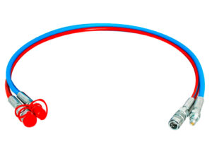 Connected twin pipe section 720 bar 3 m RED/BLUE (manual pump)