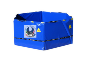Folding fire-fighting 1000 liter hexagonal tank